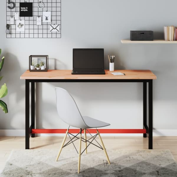 arbejdsbænk 150x55x81,5 cm massivt bøgetræ og metal
