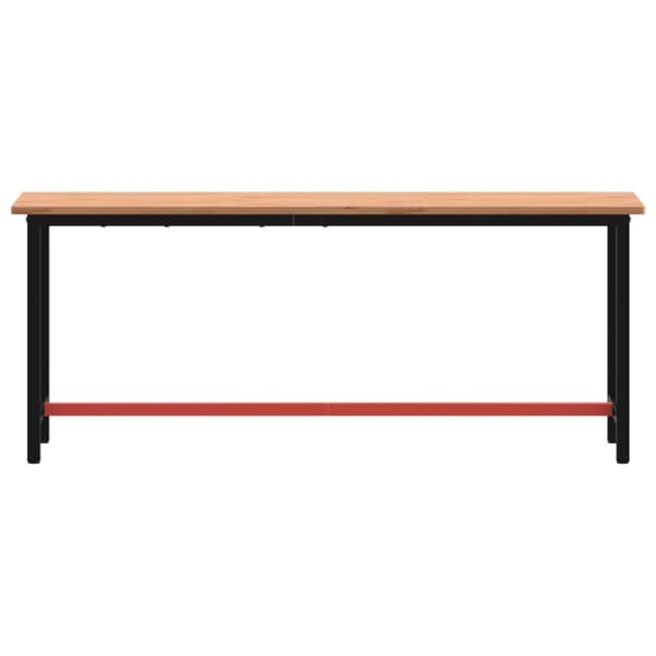 Työpenkki 200x55x81,5 cm täysi pyökki ja metalli