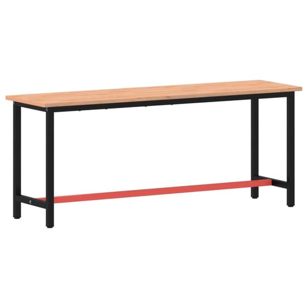 Työpenkki 200x55x81,5 cm täysi pyökki ja metalli