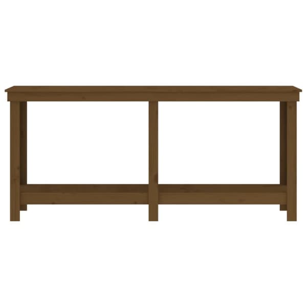 arbejdsbord 180x50x80 cm massivt fyrretræ gyldenbrun