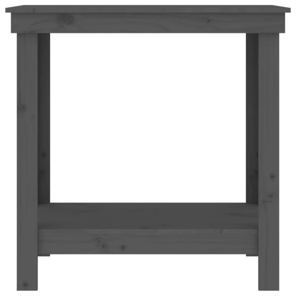 arbejdsbord 80x50x80 cm massivt fyrretræ grå