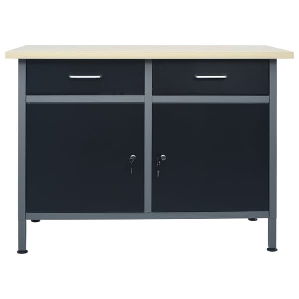 arbejdsbord 120x60x85 cm stål sort