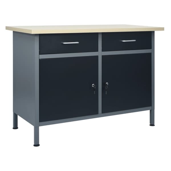 arbejdsbord 120x60x85 cm stål sort