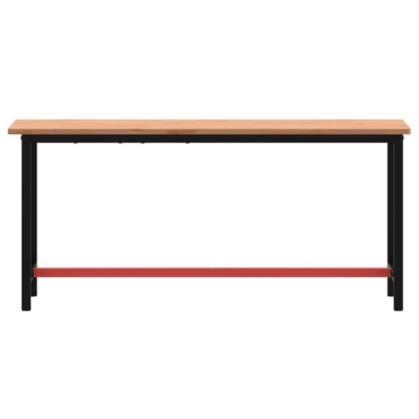 arbejdsbænk 180x55x81,5 cm massivt bøgetræ og metal
