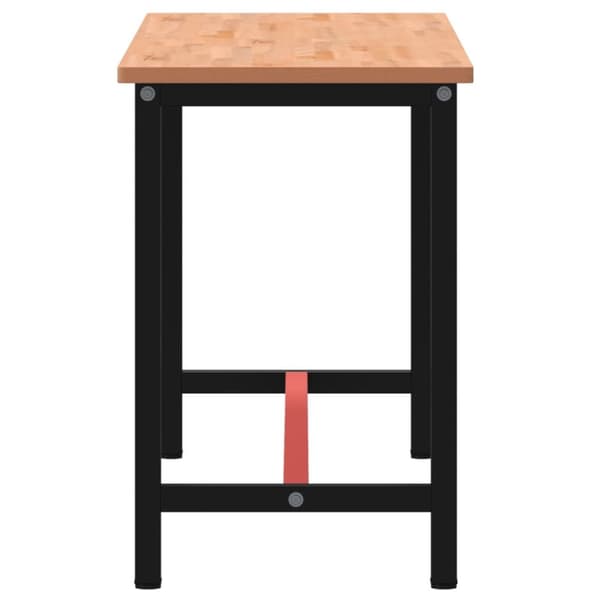 arbejdsbænk 180x55x81,5 cm massivt bøgetræ og metal