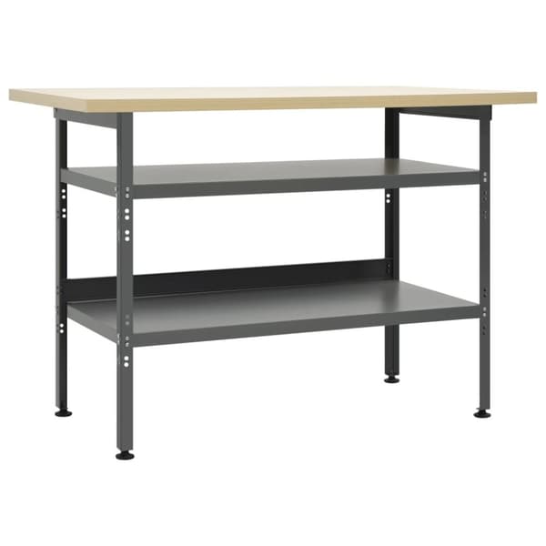 arbejdsbord 120x60x85 cm stål grå