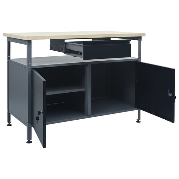 arbejdsbord 120x60x85 cm stål sort