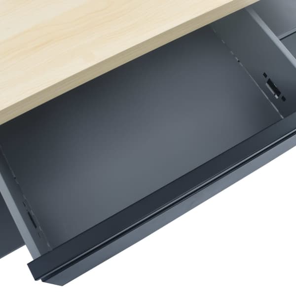 arbejdsbord 120x60x85 cm stål sort