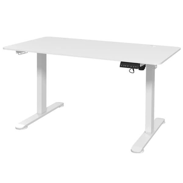 Rootz Vinsetto sähköinen seisomapöytä - korkeussäädettävä työpöytä - Ergonominen työpöytä - 4 esiasetettua korkeutta - Törmäyssuoja - 140cm x 70cm x 7
