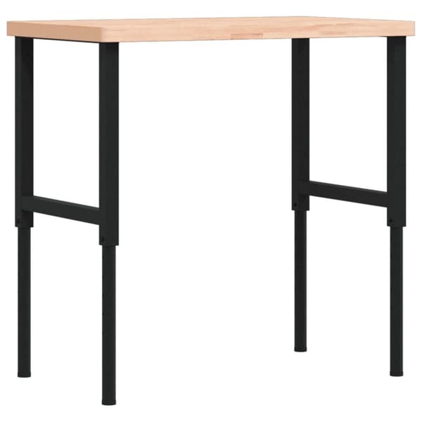 arbejdsbænk 100x60x(73-99,5) cm massivt bøgetræ rektangulær