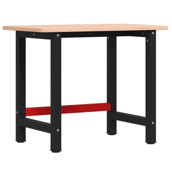arbejdsbænk 100x60x81,5 cm massivt bøgetræ rektangulær