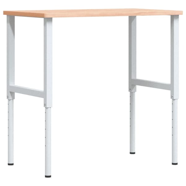 arbejdsbænk 100x60x(71,5-98) cm massivt bøgetræ rektangulær