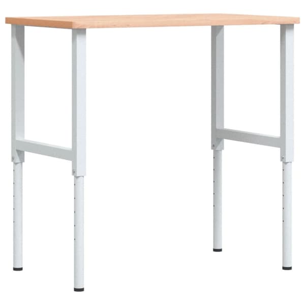 arbejdsbænk 100x60x(71,5-98) cm massivt bøgetræ rektangulær