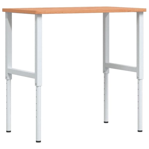arbejdsbænk 100x60x(71,5-98) cm massivt bøgetræ rektangulær