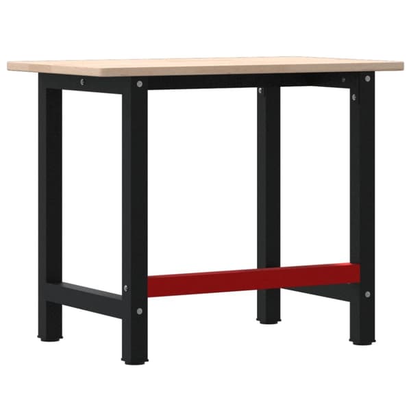 arbejdsbænk 100x60x81,5 cm massivt egetræ rektangulær