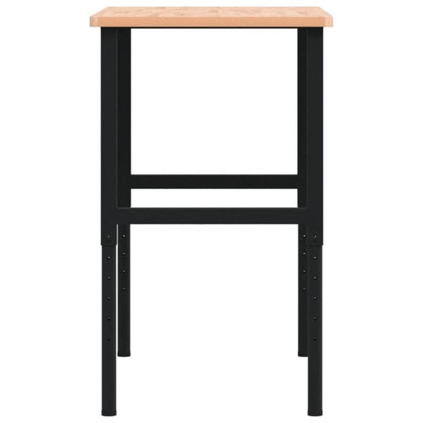 arbejdsbænk 100x60x(71,5-98) cm massivt bøgetræ rektangulær