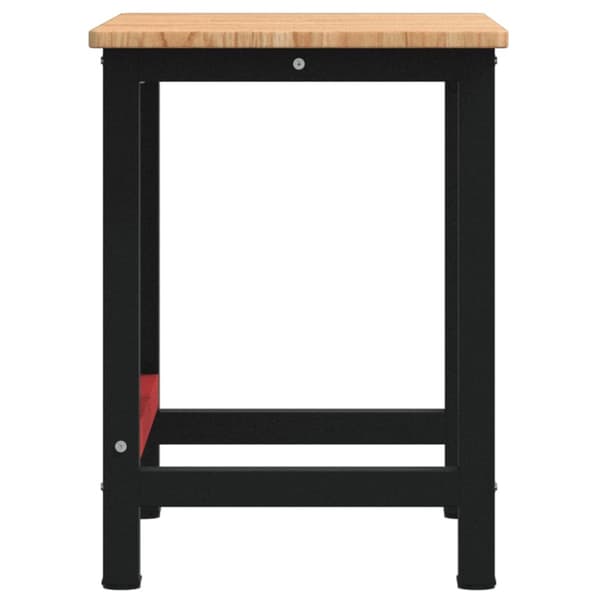 arbejdsbænk 100x60x81,5 cm massivt egetræ rektangulær lysebrun