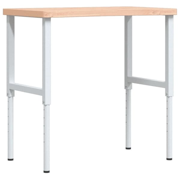 Arbetsbänk 100x(55-60)x(73-99,5) cm massivt bokträ