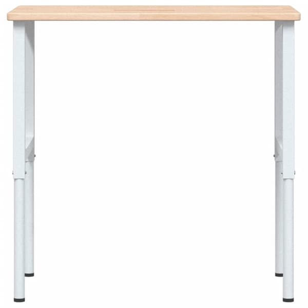 arbejdsbænk 100x60x(71,5-98) cm massivt egetræ rektangulær