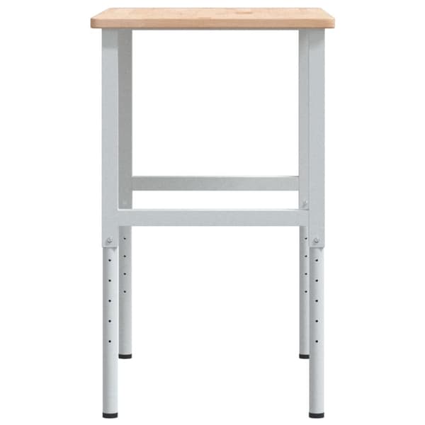 arbejdsbænk 100x60x(71,5-98) cm massivt egetræ rektangulær