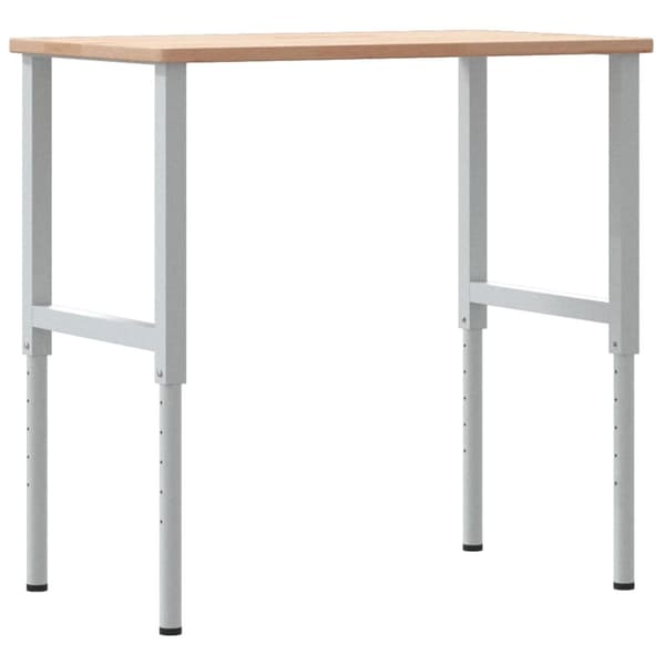 arbejdsbænk 100x60x(71,5-98) cm massivt egetræ rektangulær