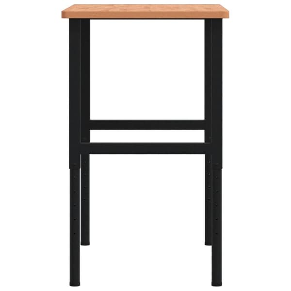 arbejdsbænk 100x60x(71,5-98) cm massivt bøgetræ rektangulær
