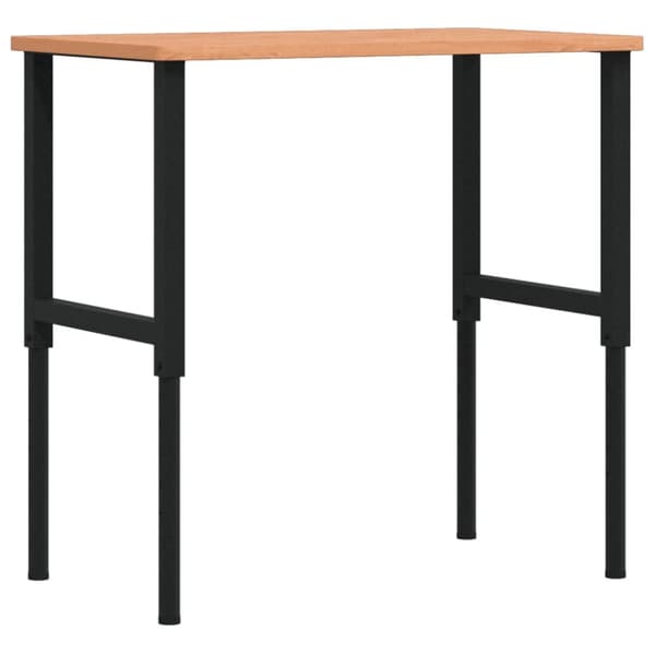 arbejdsbænk 100x60x(71,5-98) cm massivt bøgetræ rektangulær