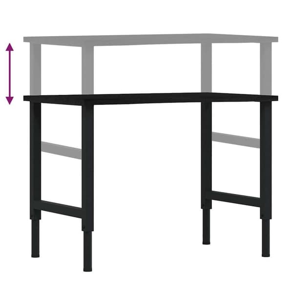 arbejdsbænk 100x60x(71,5-98) cm massivt egetræ