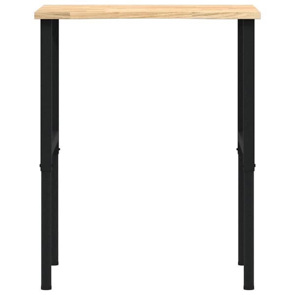 arbejdsbænk 80x60x(71,5-98) cm massivt egetræ