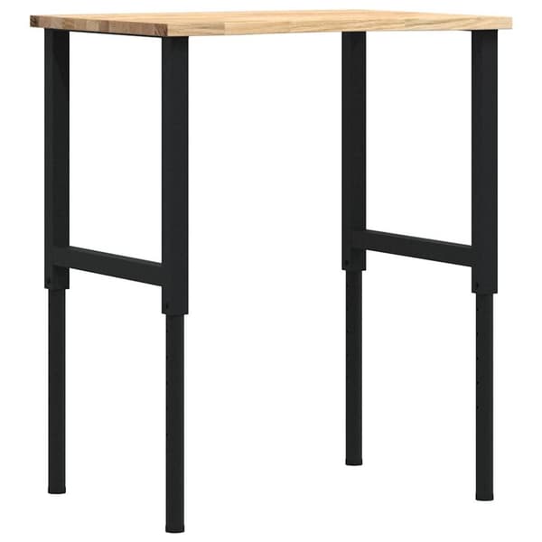 arbejdsbænk 80x60x(71,5-98) cm massivt egetræ