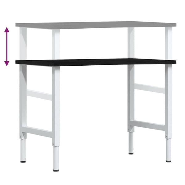 arbejdsbænk 100x60x(71,5-98) cm massivt egetræ