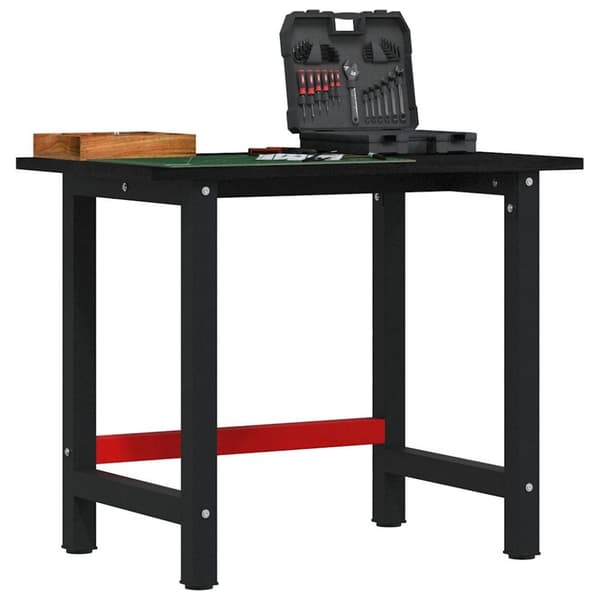 arbejdsbænk 100x60x81,5 cm massivt egetræ mørkebrun