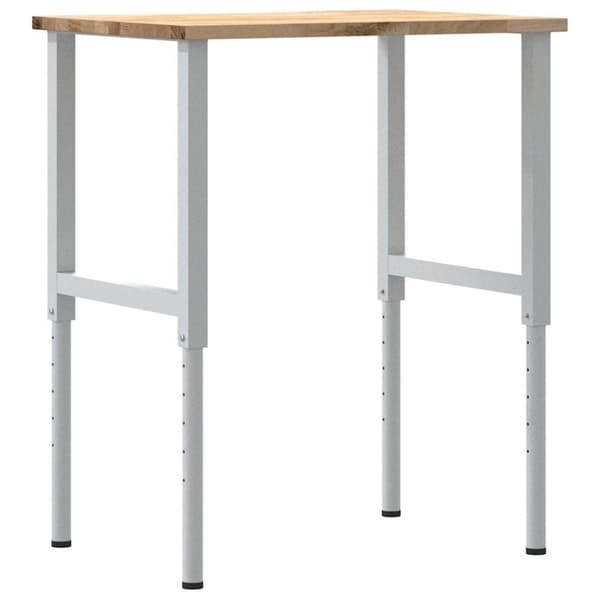 arbejdsbænk 80x60x(71,5-98) cm massivt egetræ