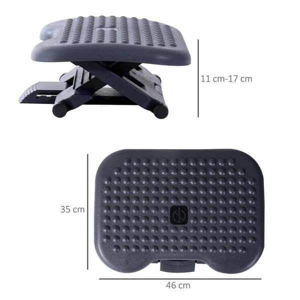 Rootz Fotstöd - Svart - Plast - 18,11 cm x 13,77 cm x 4,33 cm