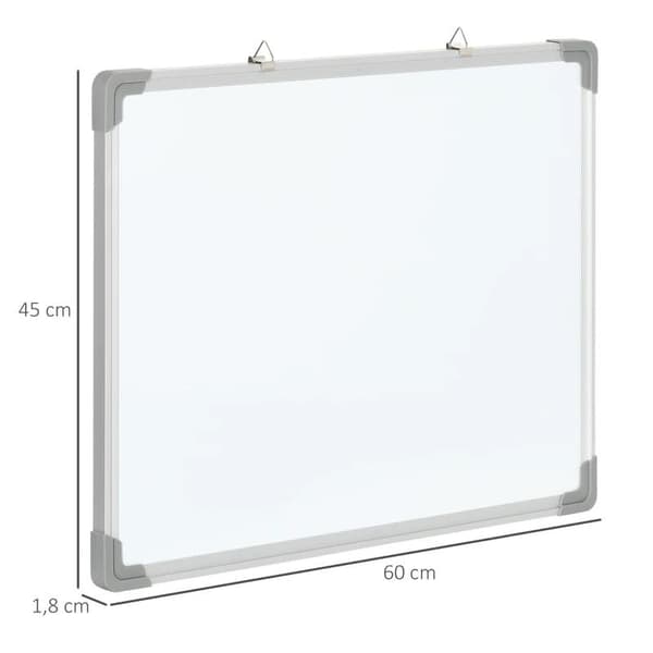 Rootz Whiteboard - Magnettavla - Lätt att torka av - Med 4 markörer - 10 magneter - 1 suddgummi - 60 x 1,8 x 45 cm