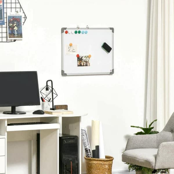 Rootz Whiteboard - Magnettavla - Lätt att torka av - Med 4 markörer - 10 magneter - 1 suddgummi - 60 x 1,8 x 45 cm