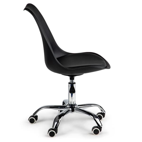 Ergonomisk Justerbar Kontorstol til Studerende & Freelancere - Sort