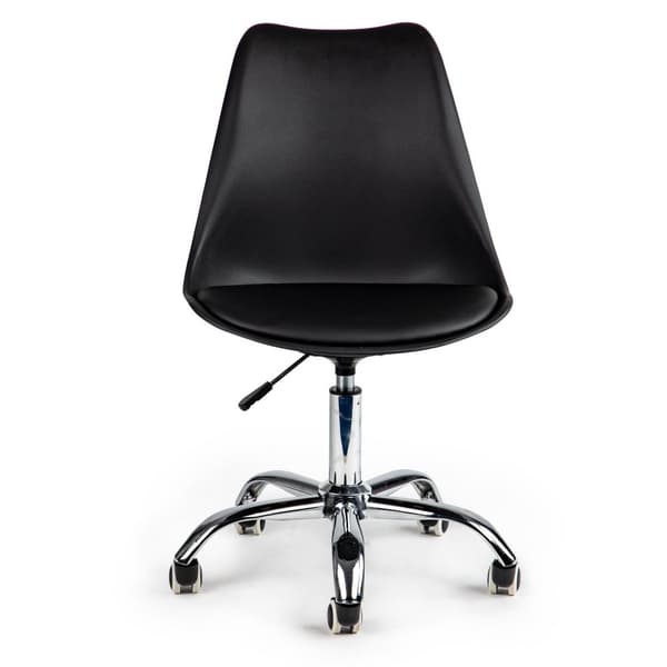 Ergonomisk Justerbar Kontorstol til Studerende & Freelancere - Sort