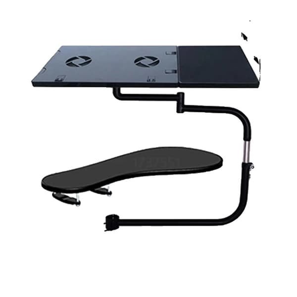 Multifunktionel Laptop Skrivebordsholder, Fuldt Bevægelse, Rustfrit Stål, OK331 SORT