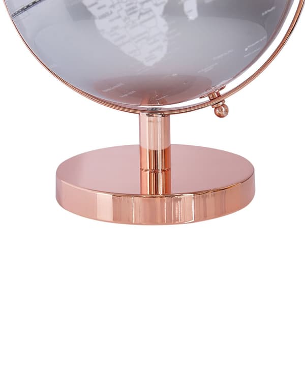 Karttapallo hopea/ruusukulta synteettinen materiaali 28 cm metallijalka moderni tyyli