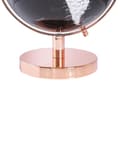 Pikkukuva 6 / 6: Karttapallo musta/ruusukulta synteettinen materiaali 28 cm metallijalka moderni tyyli
