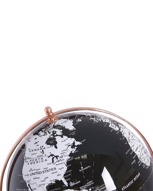 Dekorativ jordglob Vit Svart 28 cm Modern