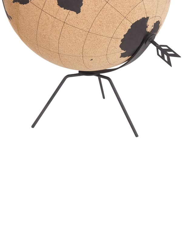 Dekorativ Globus Brun og Sort 25 cm Moderne Stil Hjemme Dekoration
