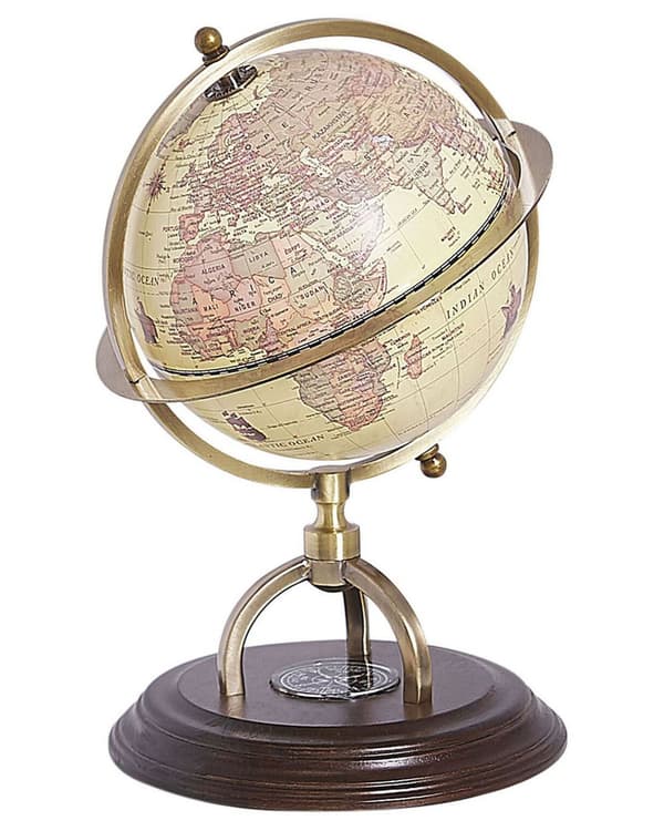 Dekorativ Vintage Globus Beige 16 cm Traditionel