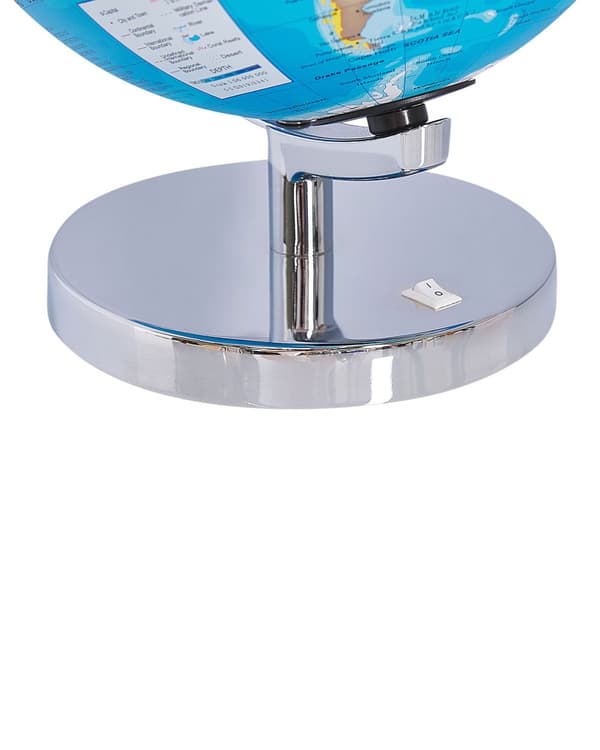 Globus med LED-lys Blå 30 cm Rund Moderne Design Metallisk Dekoration Multifarvet Syntetisk Stål Boligindretning Soveværelse Børneværelse Stue