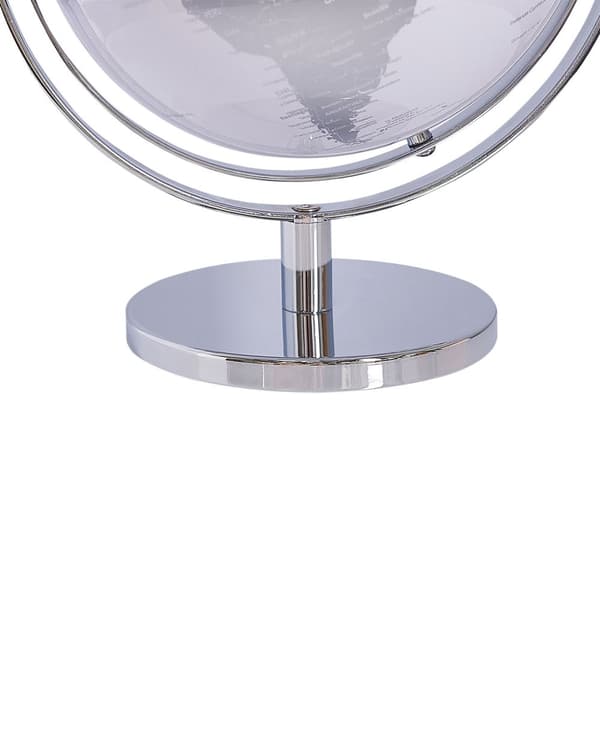 Dekorativ Jordglob Silver 22 cm Modern Traditionell