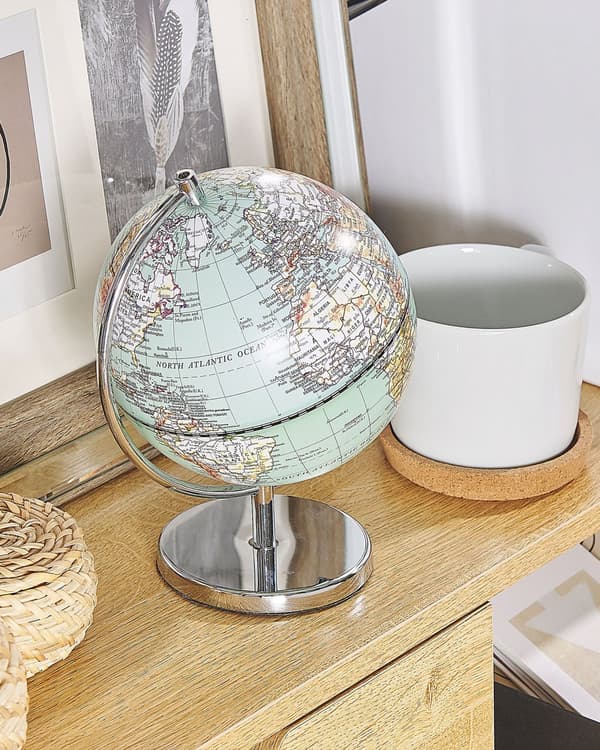 Globus Blå Syntetisk Dekorativ 15 cm Kontor Moderne Dekor