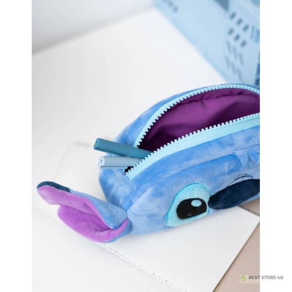Disney Stitch - Plys penalhus til tilbehør