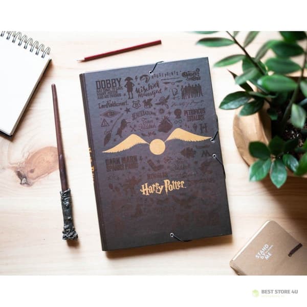 Harry Potter - Mapp / mapp med gummiband A4 (24 x 34 cm)
