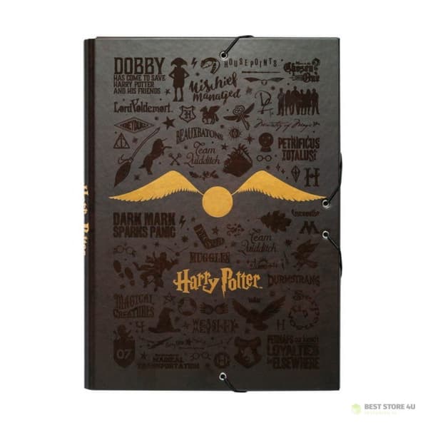 Harry Potter - Mapp / mapp med gummiband A4 (24 x 34 cm)